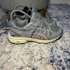 ASICS Gray Gel-Venture 7 MX Running Lace-Up Sneakers Size 8